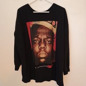 Torrid Women’s 2X  18/20 Biggie Smalls Cozy Fleece Black Tunic Sweatshirt